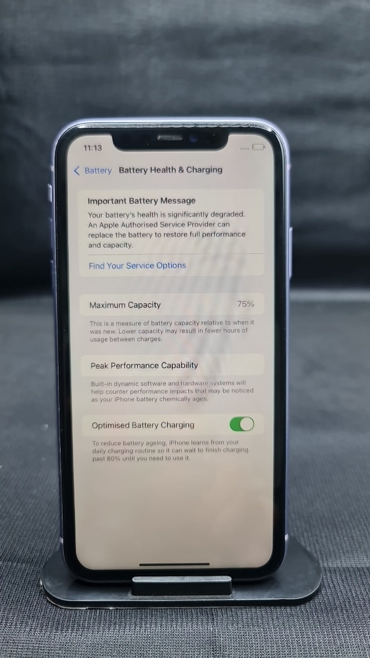 Apple iPhone 11 (4 GB/256 GB) battery_health photo